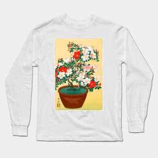 Flowering Azalea in a Pot Japan 1900s Ohara Koson Long Sleeve T-Shirt